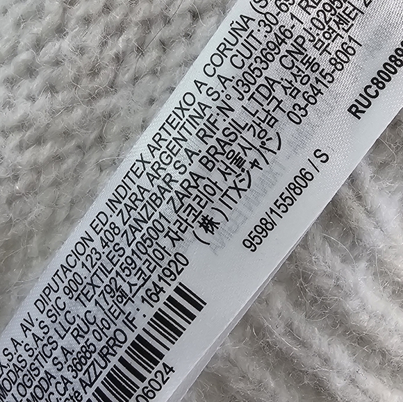 Zara Sweater Womens Small White Wool Alpaca Crew Boxy Oversized Chunky - Picture 10 of 12